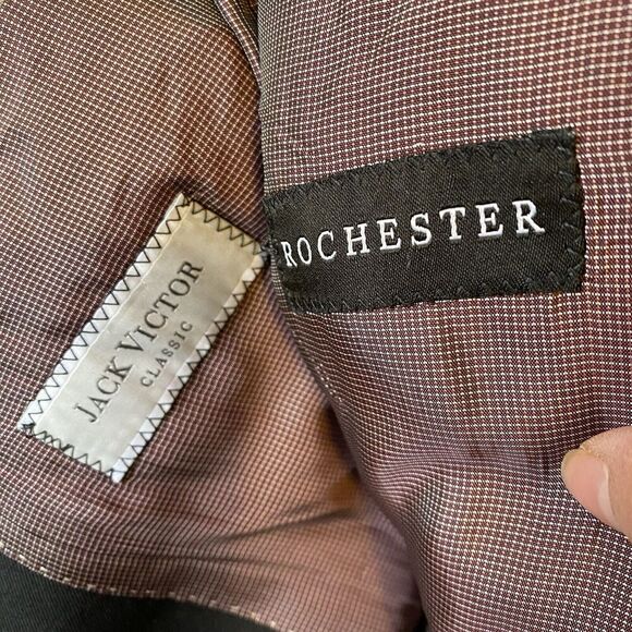 Y2K Jack Victor Classic Powell SPJ Wool Blazer Suit Jacket Sport Coat Black 52PL - Picture 7 of 14